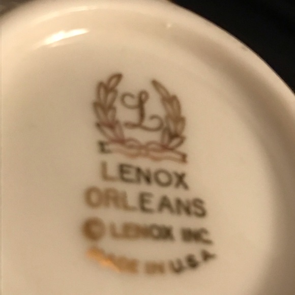 Vintage Lenox ORLEANS Tea Cup and Saucer / Set of 3 / Gold Rimmed - Picture 4 of 4